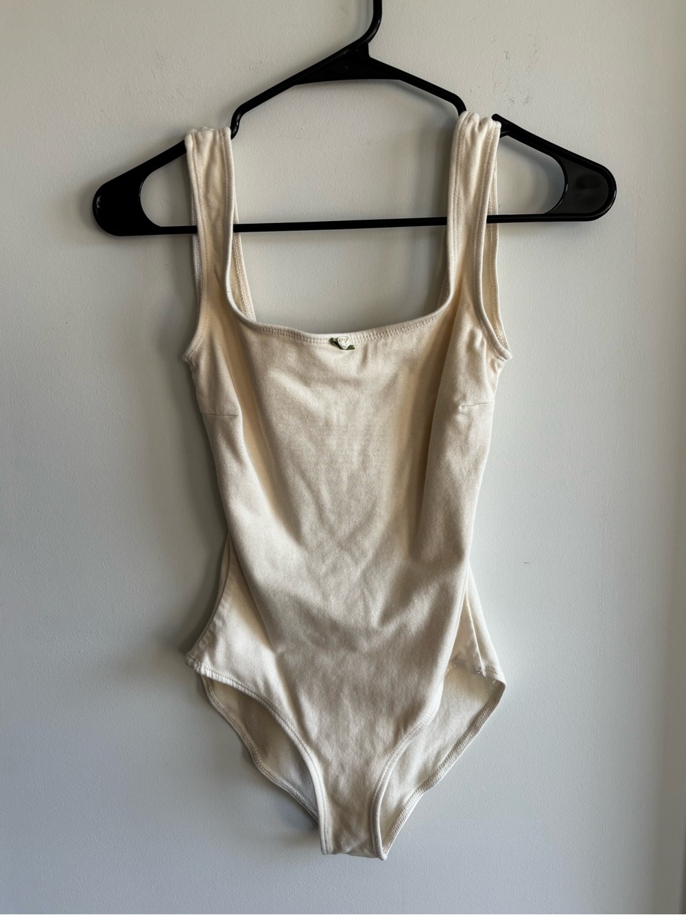 Girls Cream Tank One-Piece Bodysuit by